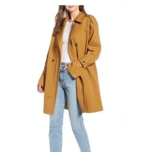 Something Navy Oversized Trench Coat tan Size S nwt